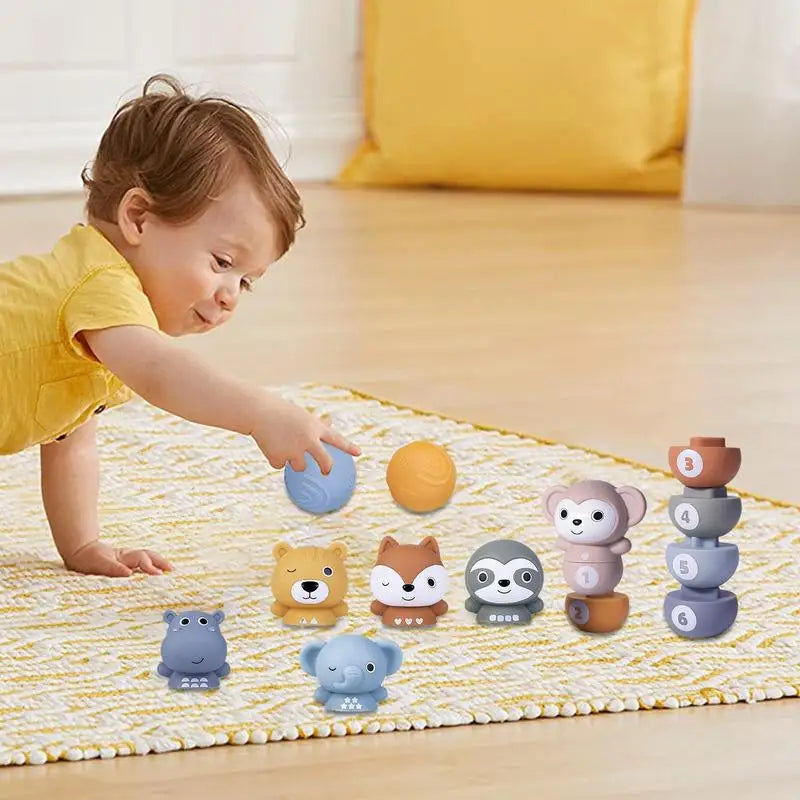 Animal Bowling Puzzle STEM Game