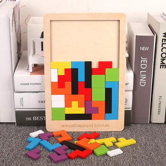 Montessori 3D Puzzle – Engaging Wooden Brain Teaser for