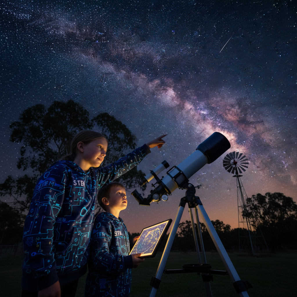 Starry Sky Stewards: Backyard Astronomy and Space Engineering for Australian Families