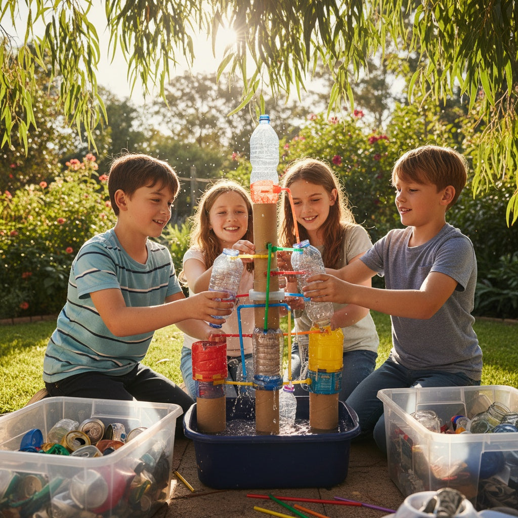 Eco-Engineering Essentials: Sustainable Builds with Recycled Materials for Creative Kids