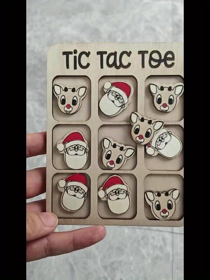 Santa vs. Reindeer Tic-Tac-Toe – Fun Holiday Board Game Gift