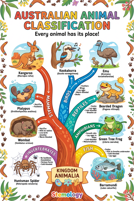 Animal Classification — STEM Educational Poster