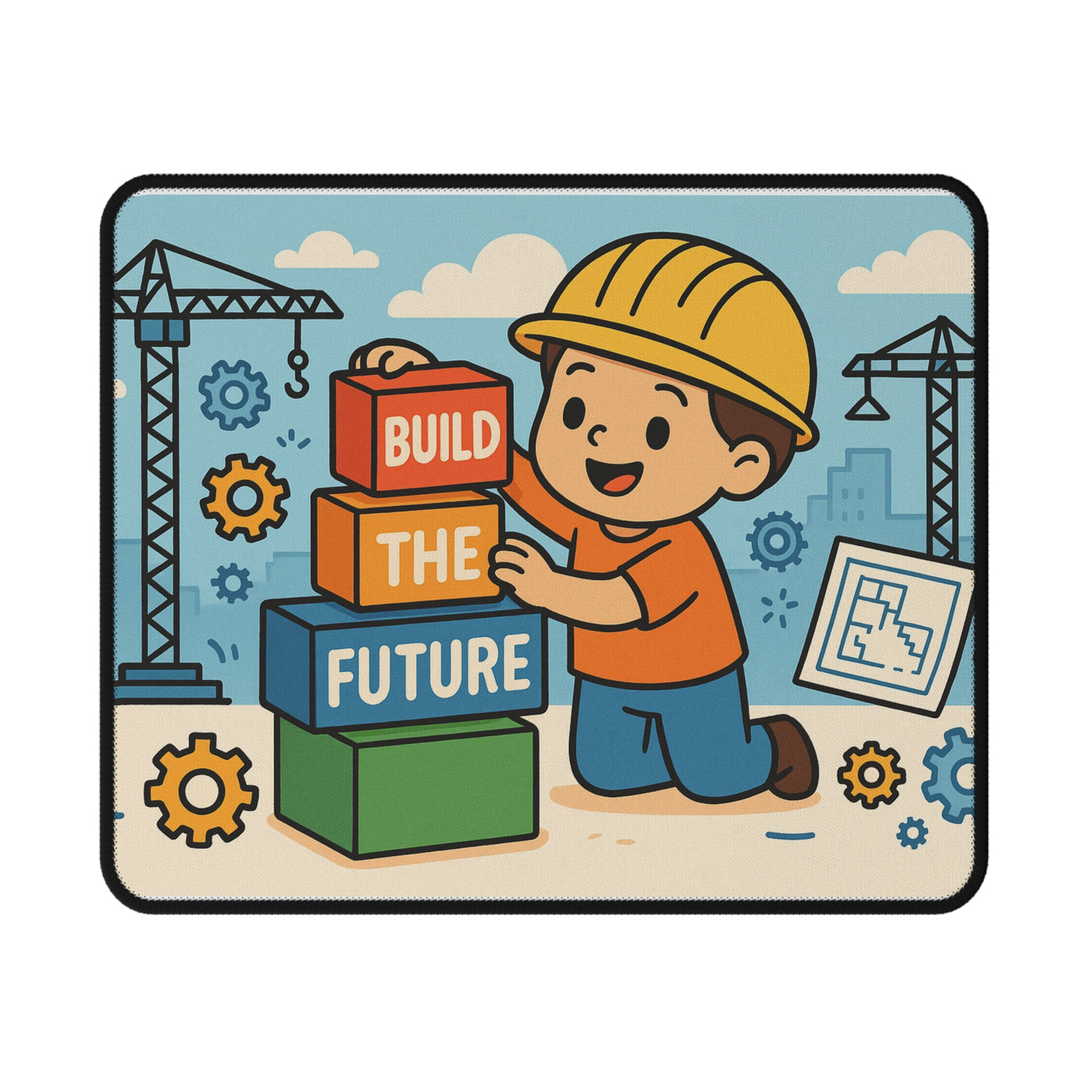 Build the Future Non-Slip Gaming Mouse Pad