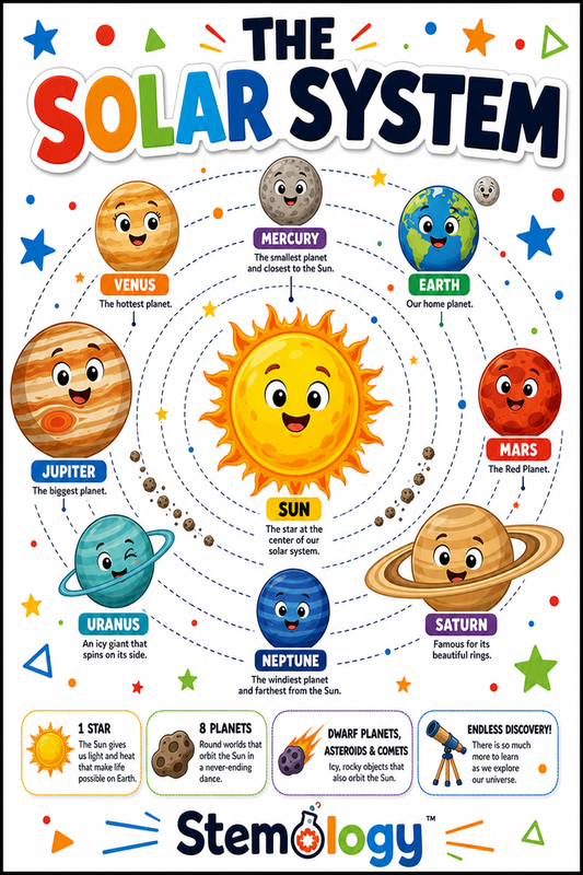 Solar System — STEM Educational Poster