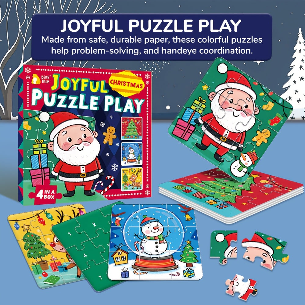 Kids Christmas Puzzle Set – Fidget-Friendly, Travel Ready, 36/72pcs