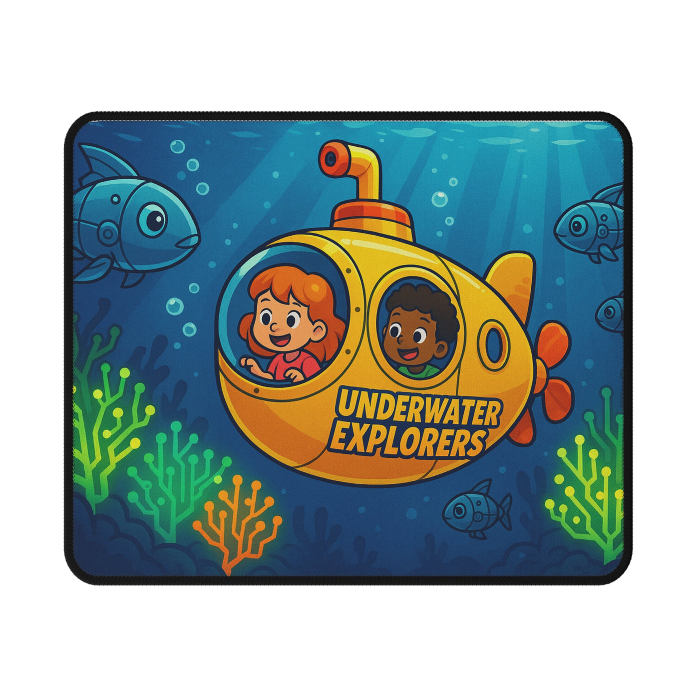 Underwater Explorers Non-Slip Gaming Mouse Pad
