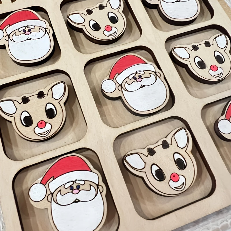 Santa vs. Reindeer Tic-Tac-Toe – Fun Holiday Board Game Gift