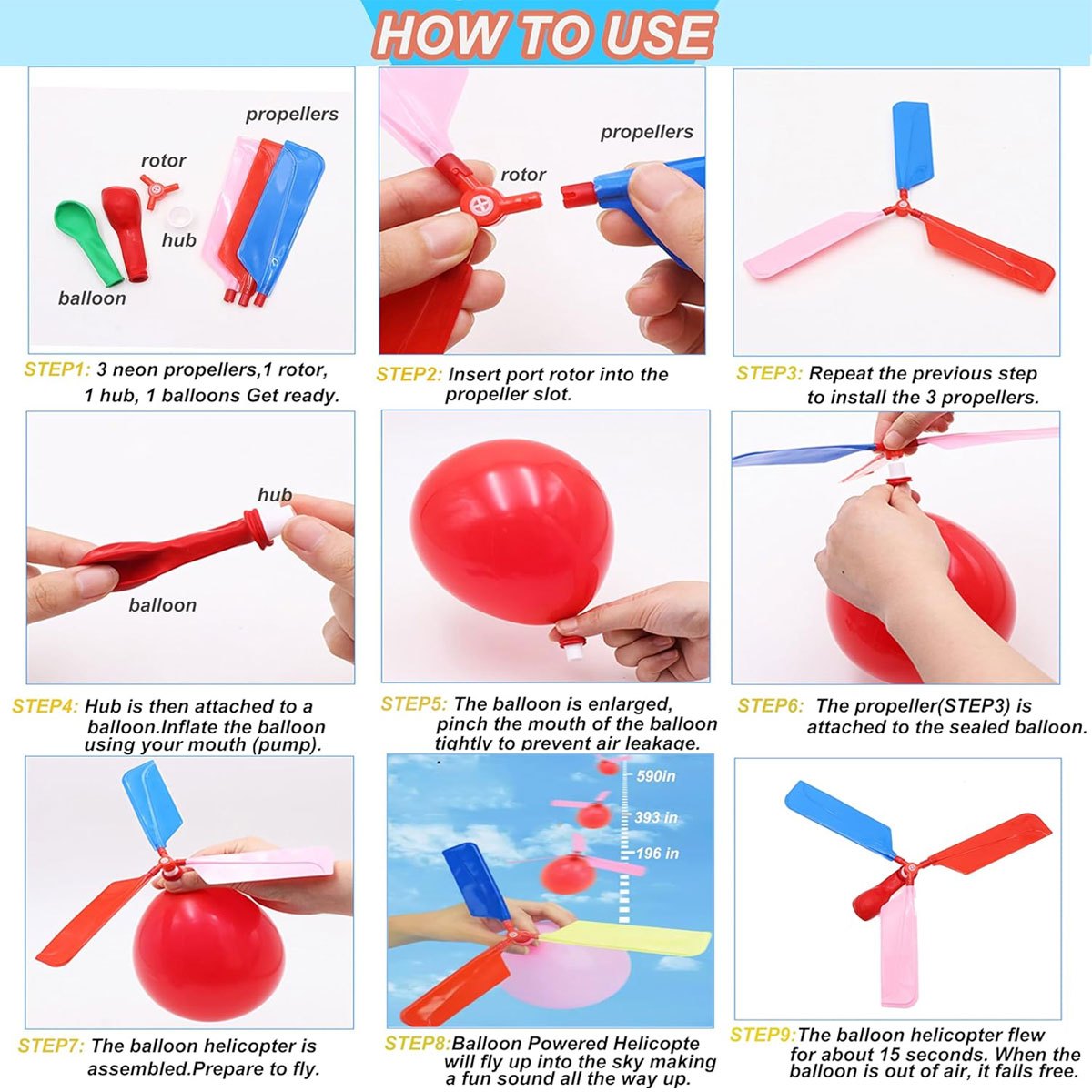 STEM Balloon Helicopter Set – Build & Learn Aerodynamics