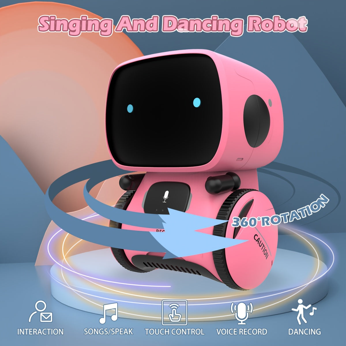 Pink Learning Robot – Singing, Dancing, Recording & Voice Commands
