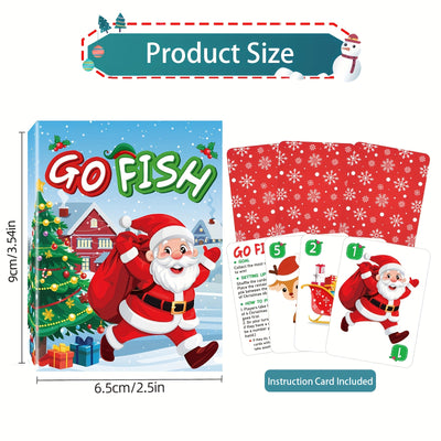Family Christmas Card Game – Interactive GO FISH Set for Gatherings