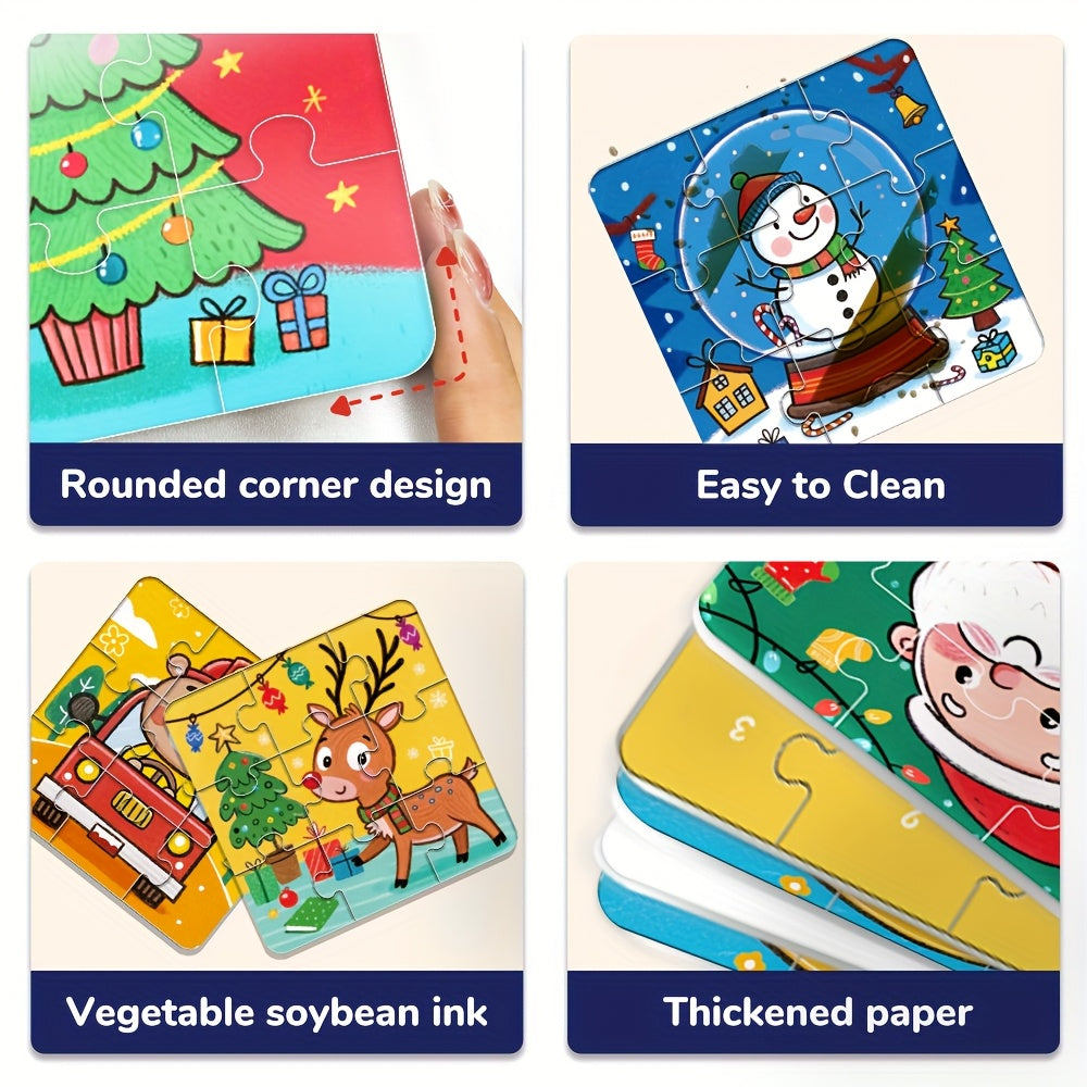 Kids Christmas Puzzle Set – Fidget-Friendly, Travel Ready, 36/72pcs