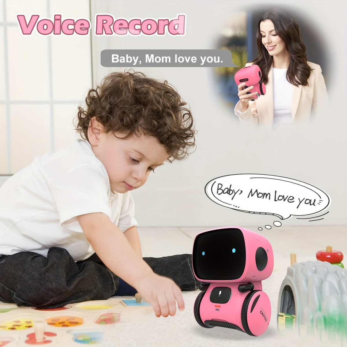 Pink Learning Robot – Singing, Dancing, Recording & Voice Commands