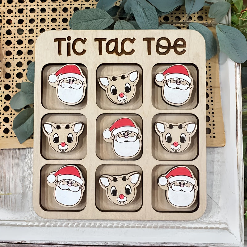 Santa vs. Reindeer Tic-Tac-Toe – Fun Holiday Board Game Gift