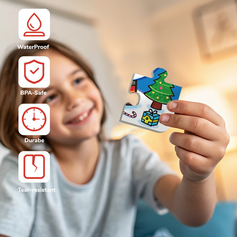 Kids Christmas Puzzle Set – Fidget-Friendly, Travel Ready, 36/72pcs