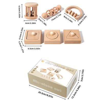 Montessori 6-Piece Cognitive Toy Set – Parent-Child Interactive Play