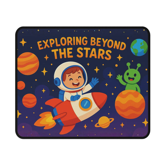 Exploring Beyond the Stars Non-Slip Gaming Mouse Pad | Fun Design
