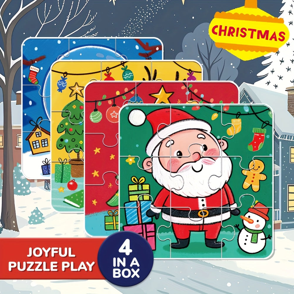 Kids Christmas Puzzle Set – Fidget-Friendly, Travel Ready, 36/72pcs