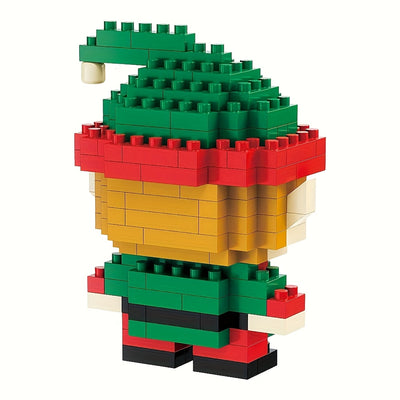 Christmas Mini Blocks Set – Cute Santa, Elf & Reindeer Ornaments