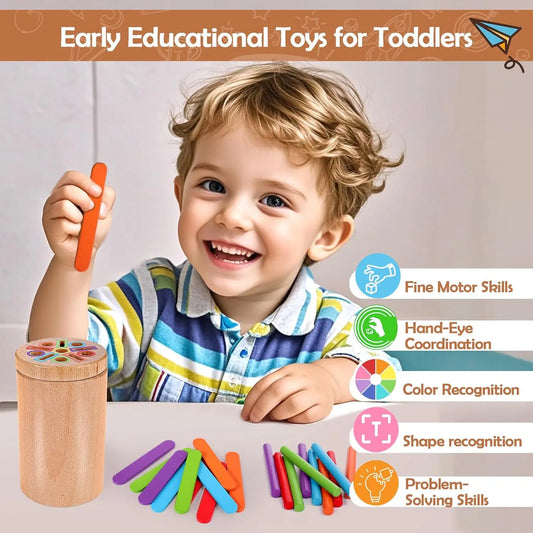 Montessori Color Matching Cups – 3-in-1 Fine Motor Learning Toy