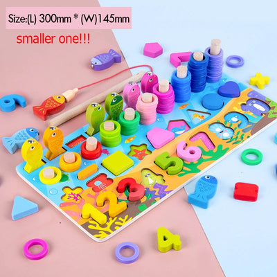 Montessori Math Puzzle Fishing Toy Set