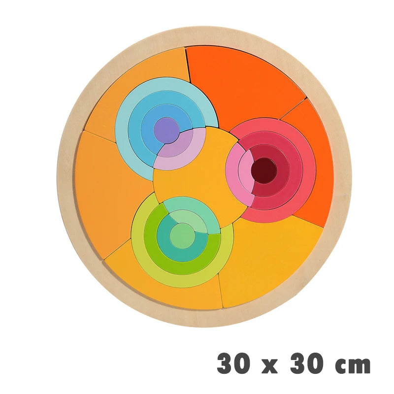 Montessori Rainbow Blocks – Imagination & Geometry Puzzle