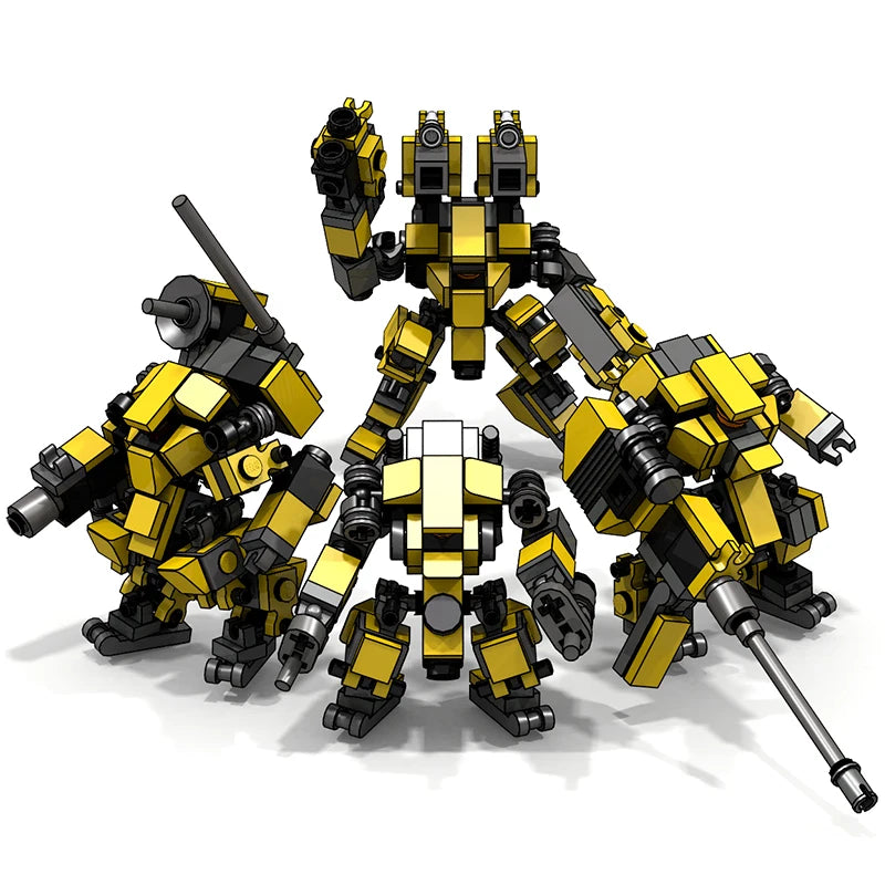 Mecha Robots Granular Building Blocks