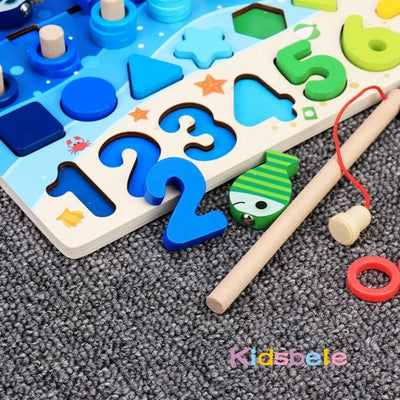 Montessori Math Puzzle Fishing Toy Set