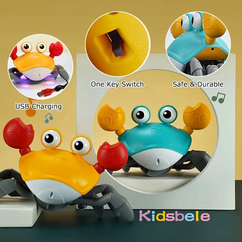 Interactive Crawling Crab Toy with Lights and Music