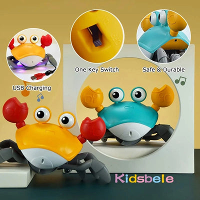 Interactive Crawling Crab Toy with Lights and Music