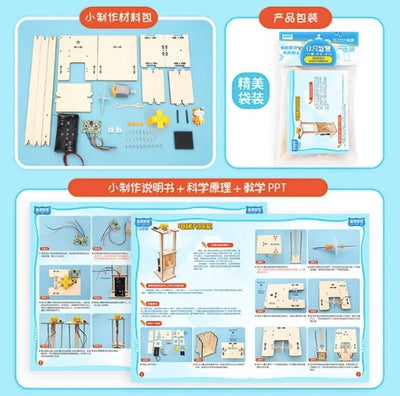 DIY Wooden Elevator STEM Puzzle Kit