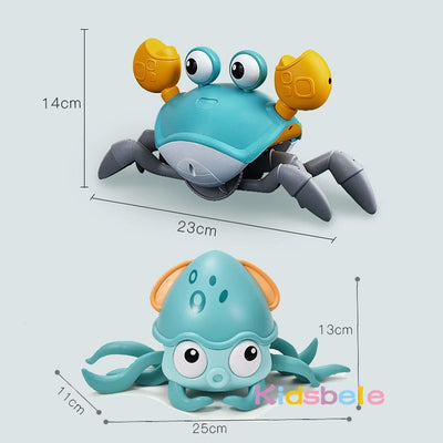 Interactive Crawling Crab Toy with Lights and Music