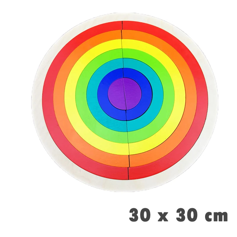 Montessori Rainbow Blocks – Imagination & Geometry Puzzle