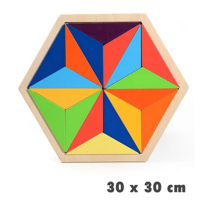 Montessori Rainbow Blocks – Imagination & Geometry Puzzle