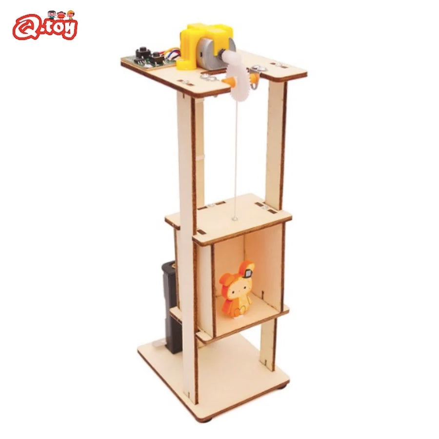 DIY Wooden Elevator STEM Puzzle Kit