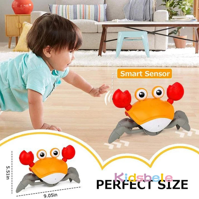 Interactive Crawling Crab Toy with Lights and Music