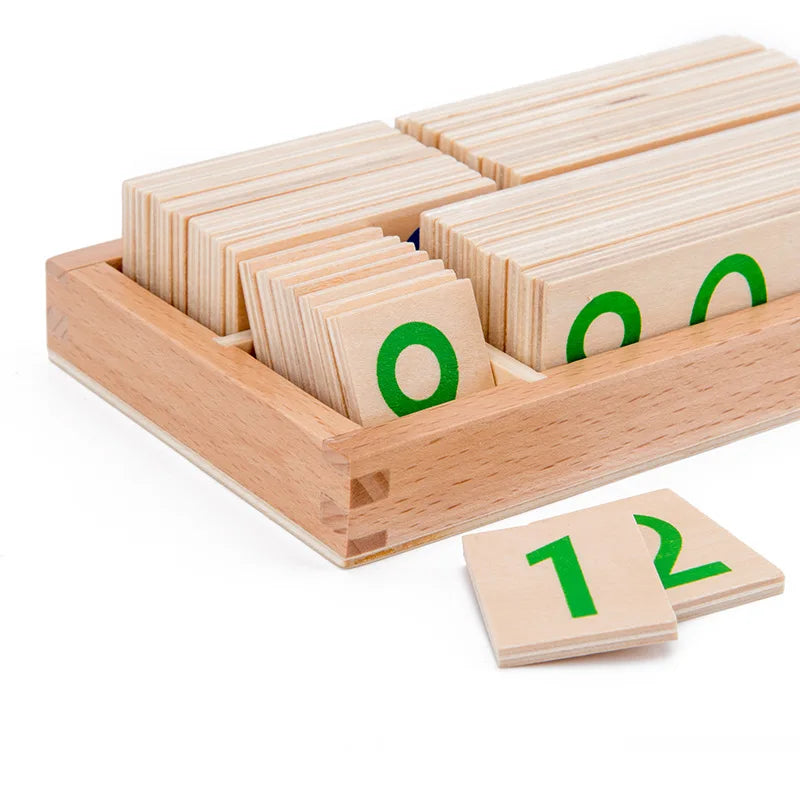 Wooden Montessori Number Set with Math Cards