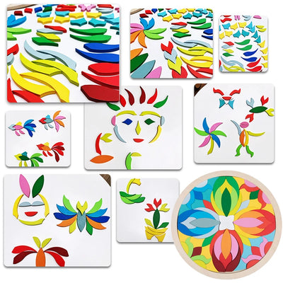 Montessori Rainbow Blocks – Imagination & Geometry Puzzle