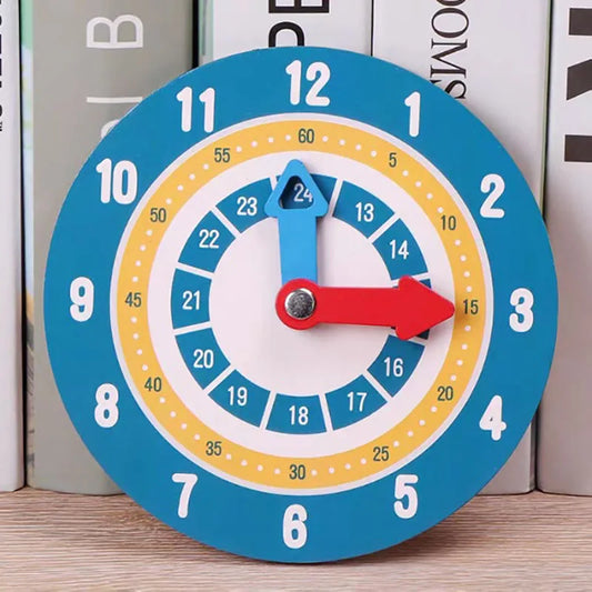 Montessori Wooden Learning Clock Toy - Fun STEM Education