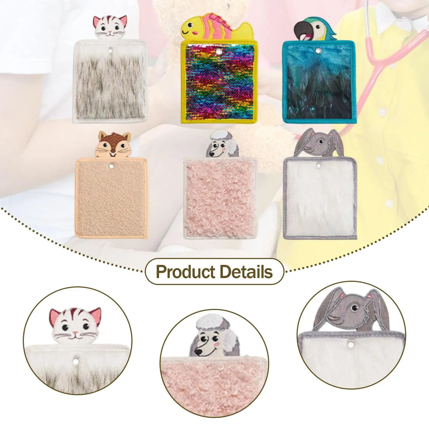 Textured Animal Sensory Tiles for Kids