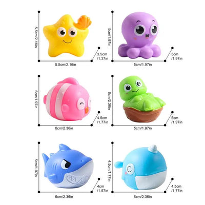 Light Up Floating Bath Toys Set