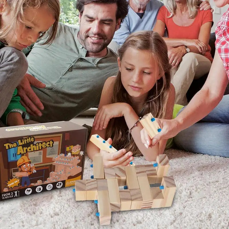 Wooden Stacking Construction Block Set