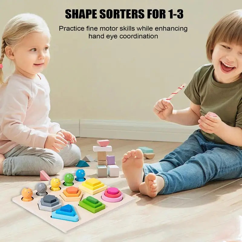 Wooden Shape Sorting Puzzle Toy