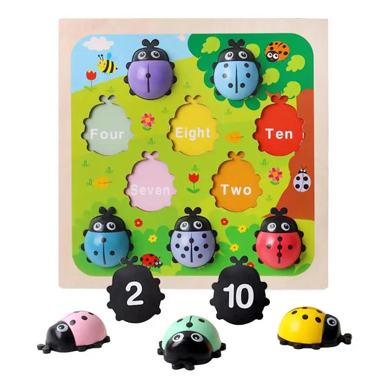 Ladybug Counting and Number Matching Game