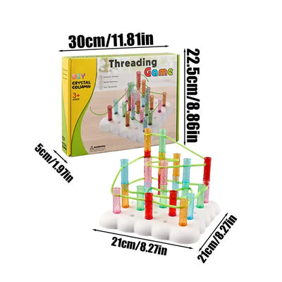 Threading and Stacking Battle Blocks Game