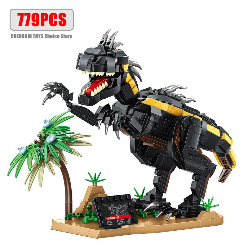 Dinosaur Building Blocks Set – Large T-Rex with Lights