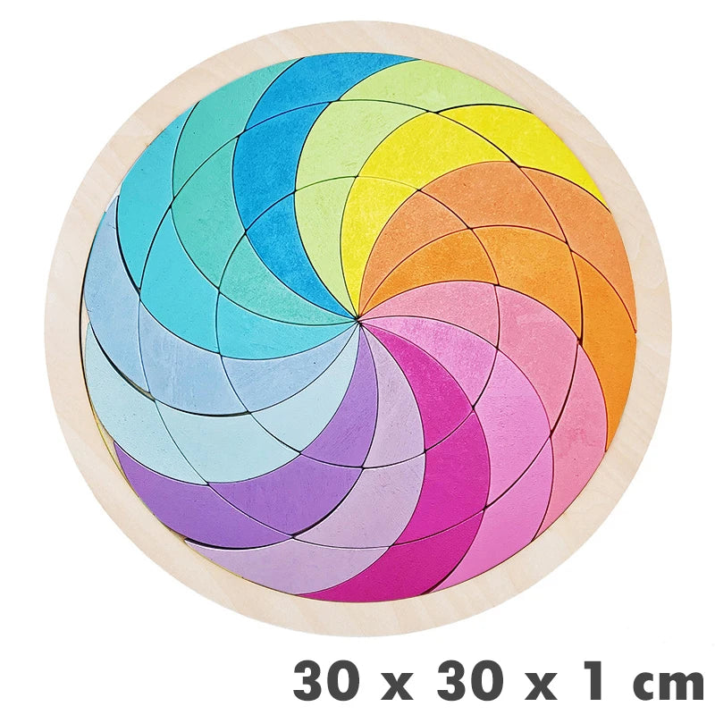 Montessori Rainbow Blocks – Geometry Puzzle