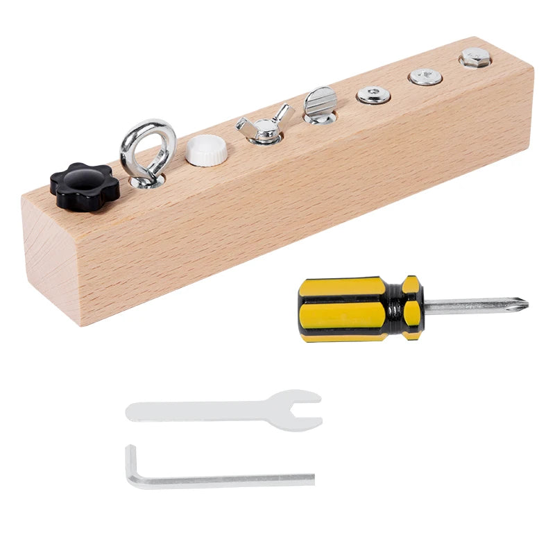 Montessori Fine Motor Skills Wooden Screw and Nut Set