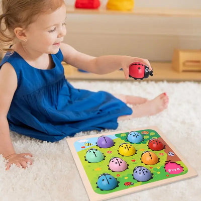 Ladybug Counting and Number Matching Game