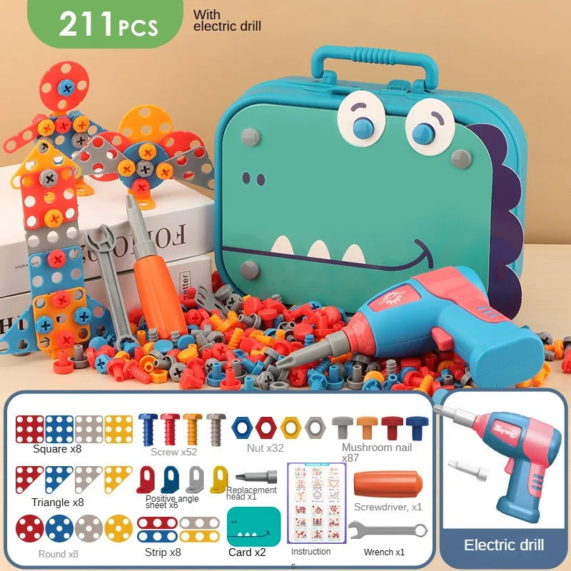 211-Piece Pretend Repair Toolbox Set