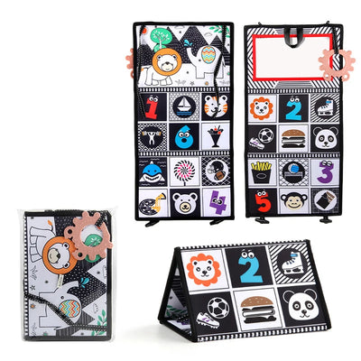 Newborn Sensory Toy – Crinkle Book with Mirror for Brain Development